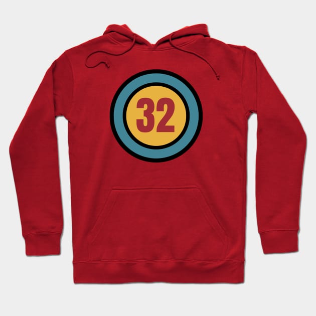 The Number 32 - thirty two - thirty second - 32nd Hoodie by Siren Seventy One